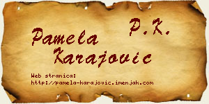 Pamela Karajović vizit kartica